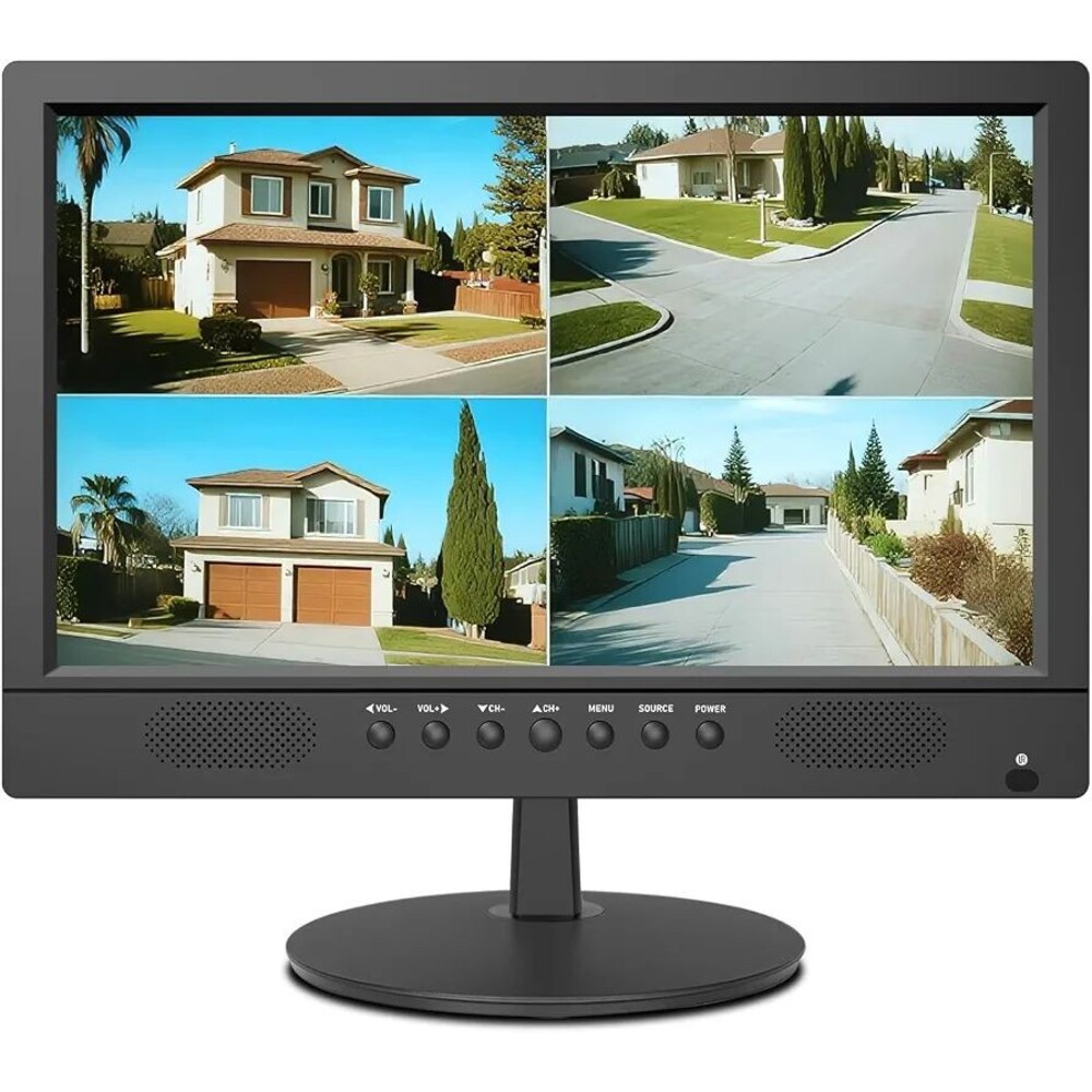 16inch Security Monitor,Wall-Mounted Monitors Supports USB/Full Format Video ...